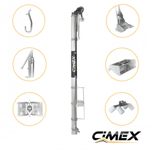 Bazooka for grouting and plastering, complete set