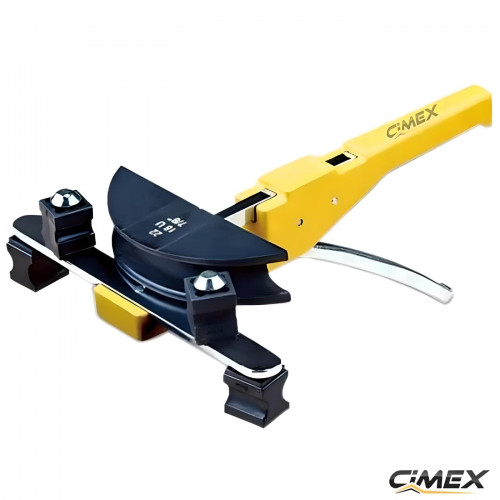 Portable manual bender for pipes made of soft copper, coated soft copper and aluminum from 6-22 mm.