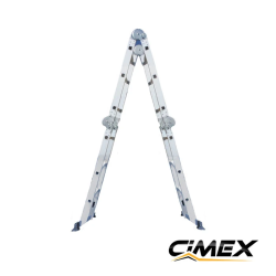 Scară multifuncțională pliabilă din aluminiu - 3,54 m (4x3) CIMEX