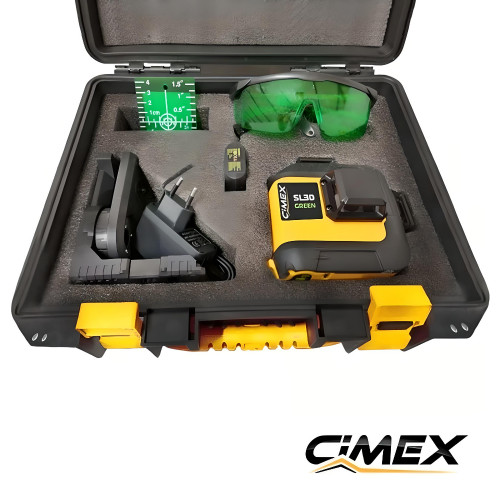Laser level 3x360°, green beam CIMEX SL3D-G