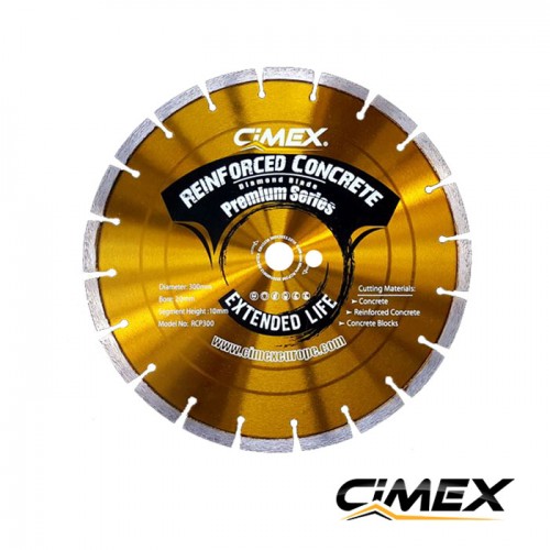 Disc diamantat pentru beton 300 mm CIMEX RCP300 Disc diamantat pentru beton 300 mm CIMEX RCP300